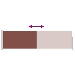 vidaXL Auvent latéral rétractable de patio 140x500 cm Marron