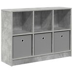 vidaXL Buffet Gris béton 88 5 x 27 5 x 63 5 cm
