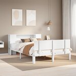 vidaXL Lit bibliothèque sans matelas blanc 120x190 cm bois pin massif