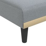 vidaXL Canapé-lit en forme de L gris clair 255x140x70 cm tissu