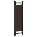 vidaXL Cloison de séparation 5 panneaux Marron 200x180 cm