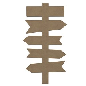 Panneau de directions en bois MDF à décorer - 79 x 40 cm