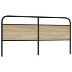 vidaXL Tête de lit de remplacement chêne sonoma 180 cm acier et bois d'ingénierie