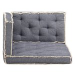 vidaXL Ensemble de coussins de canapé palette 3 Pièces Bleu