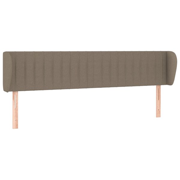 vidaXL Tête de lit avec oreilles Taupe 203x23x78/88 cm Tissu