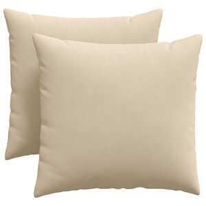 vidaXL Coussins de canapé 2 Pièces Crème 45 x 45 cm tissu
