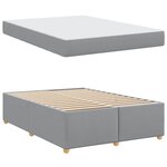 vidaXL Cadre de lit avec matelas Gris clair 160 x 200 cm tissu