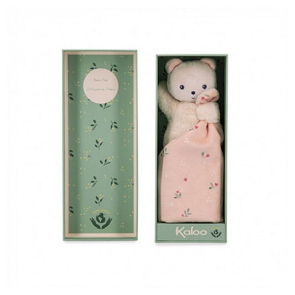 Carre douceur Doudou ours feuilles