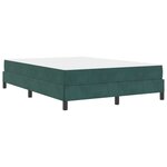 vidaXL Lit à ressorts avec matelas Vert foncé 140 x 190 cm tissu