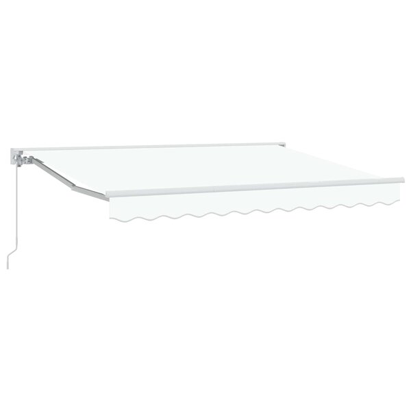 vidaXL Auvent rétractable manuel Blanc 3 5 x 2 5 m