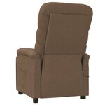 vidaXL Fauteuil électrique de massage Marron Tissu