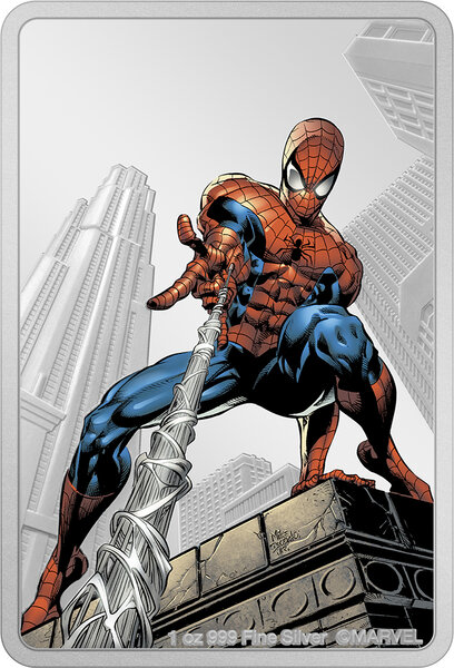 Pièce de monnaie en argent 2 dollars g 31.1 (1 oz) millésime 2023 spider man