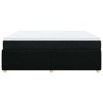 vidaXL Sommier à lattes de lit avec matelas Noir 200x200 cm Tissu