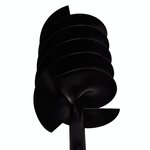 Vidaxl tarière de sol avec mèche de tarière 200 mm acier noir