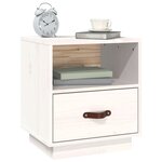 vidaXL Tables de chevet 2 Pièces Blanc 40x34x45 cm Bois de pin massif