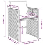 vidaXL Ensemble de salle à manger pour jardin 5 Pièces Noir polyrotin