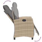 vidaXL Ensemble à manger de jardin coussins 5 Pièces mélange beige rotin
