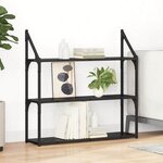 vidaXL Étagère Murale Chêne noir 80 x 21 x 78 5 cm Bois d'ingénierie