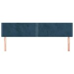 vidaXL Têtes de lit 2 Pièces Bleu foncé 90x5x78/88 cm Velours