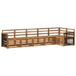 vidaXL Ensemble de canapé d'angle 5 Pièces Naturel Bois d'Acacia Massif