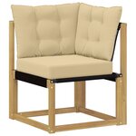 vidaXL Ensemble de canapés d'extérieur 10 pc Blanc et Beige