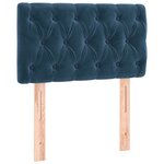 vidaXL Sommier à lattes de lit et matelas Bleu foncé 80x200 cm Velours