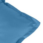 vidaXL Coussins de chaise à dossier haut lot de 4 bleu mélangé tissu