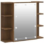 vidaXL Armoire à miroir avec LED Chêne marron 70x16 5x60 cm