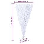 vidaXL Sapin de Noël artificiel renversé avec support Blanc 180 cm
