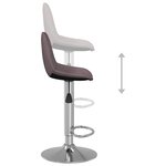 vidaXL Tabourets de bar lot de 2 taupe tissu