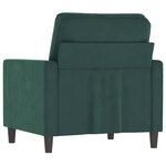 vidaXL Fauteuil Vert foncé 60 cm Velours
