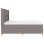 vidaXL Lit à ressort avec matelas et LED Taupe 200x200 cm en tissu
