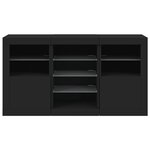 vidaXL Buffet avec lumières LED noir 123x37x67 cm
