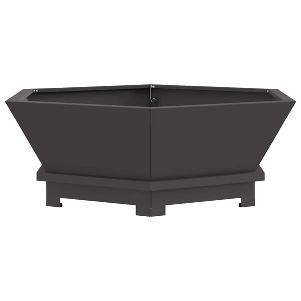 vidaXL Braise Noir 75 x 75 x 28 cm Acier