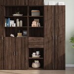 vidaXL Buffet haut chêne marron 45x42 5x185 cm bois d'ingénierie
