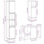vidaXL Ensemble de meubles de salle de bain 3 Pièces gris béton