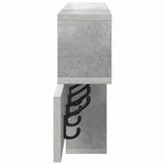 vidaXL Porte-manteau mural avec étagère Gris béton 100 x 12 x 43 5 cm