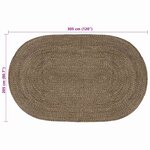 vidaXL Tapis de surface Noir 205 x 305 cm Jute