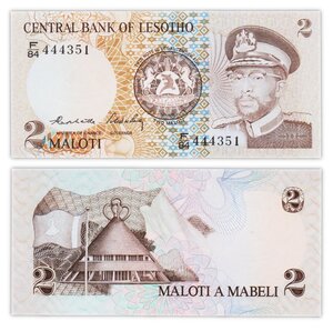 Billet de Collection 2 maloti 1984 Lesotho - Neuf - P4b