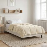vidaXL Duvet d'hiver Matelassé Crème 140 x 200 cm Microfibre
