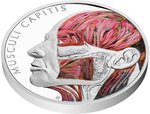 Pièce de monnaie en Argent 1 Dollar g 31.1 (1 oz) Millésime 2025 Human Body HEAD MUSCLES (PRÉCOMMANDE)
