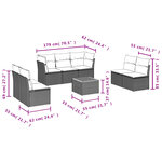 vidaXL Salon de jardin avec coussins 8Pièces mélange beige résine tressée