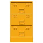 vidaXL Table de chevet jaune moutarde 34 5x39x62 cm acier