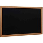 Ardoise murale WOODY 40x60cm Cadre en Bois Teck SECURIT