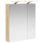 vidaXL Armoire Miroir de Salle de Bain Chêne Sonoma 60 x 14 5 x 70 cm
