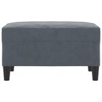 vidaXL Repose-pied Gris foncé 70x55x41 cm Velours