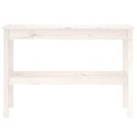 vidaXL Table console Blanc 110x40x75 cm Bois de pin solide