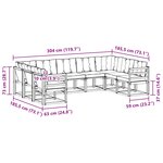 vidaXL Ensemble de canapés d'extérieur 9 Pièces Naturel et Beige
