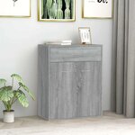 vidaXL Buffet Sonoma gris 60x30x75 cm Bois d'ingénierie