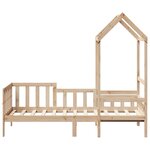 vidaXL Lit de jour avec toit sans matelas 90x200 cm bois massif